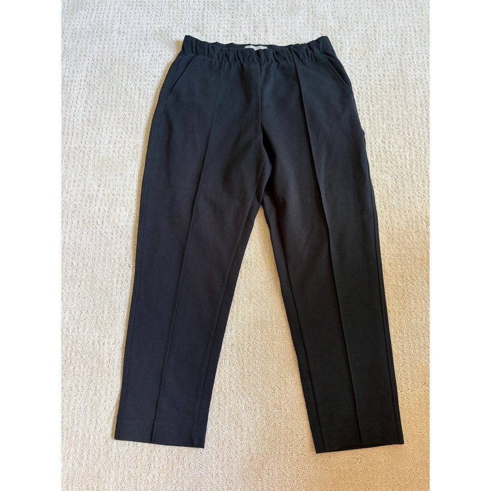 Everlane Dream Pant L Black Pintuck Elastic Waist Minimalist Corporate Core